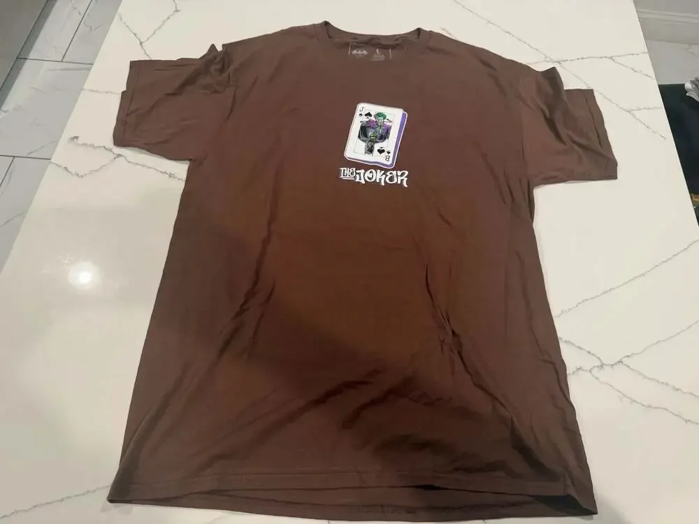 CVLA x DC Comics The Joker Playing Card & Dynamite Brown Graphic T-Shirt